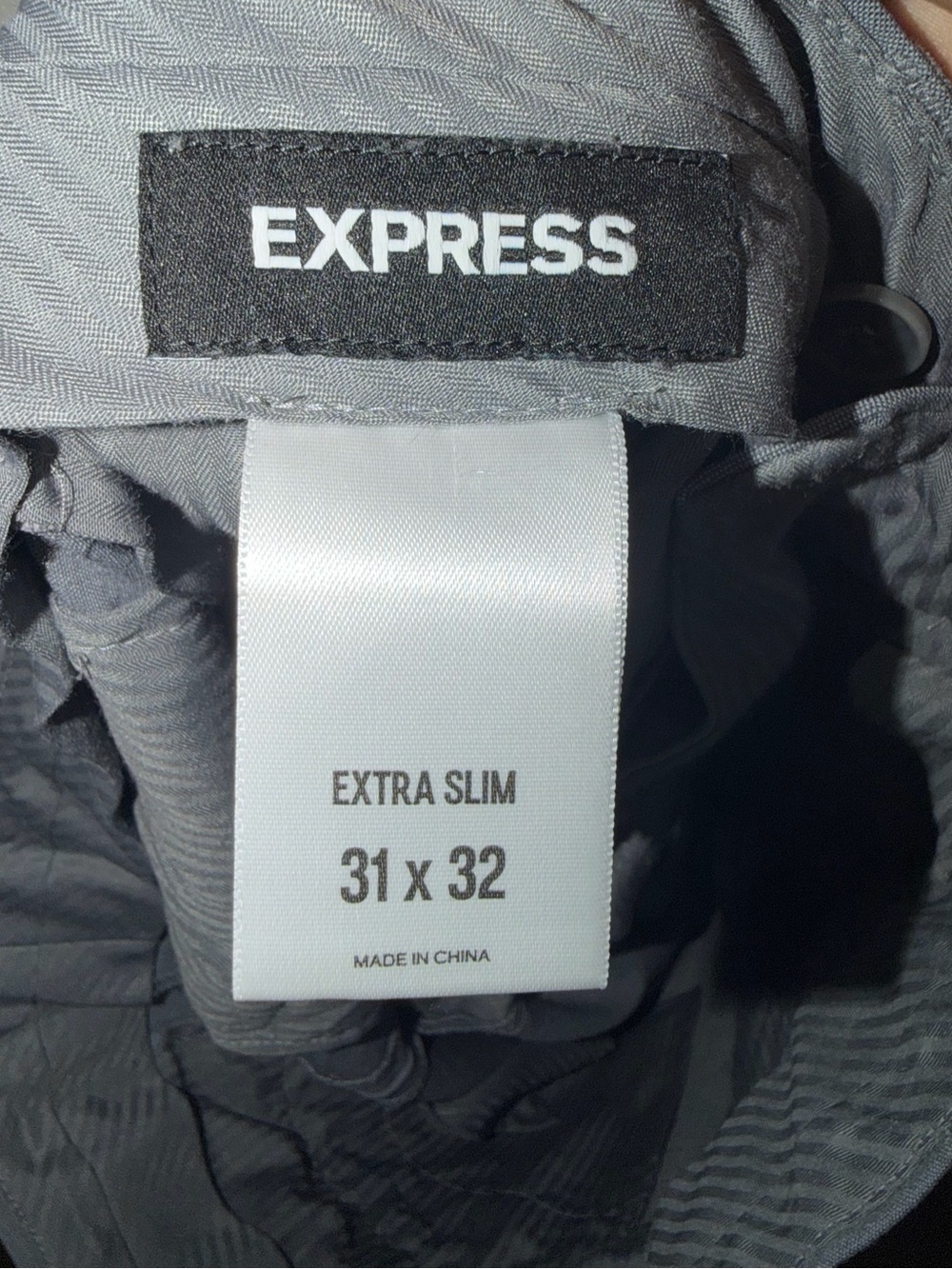 Express Men’s Dress Pants 31x32 Gray Modern Career Office Business - Picture 4 of 5